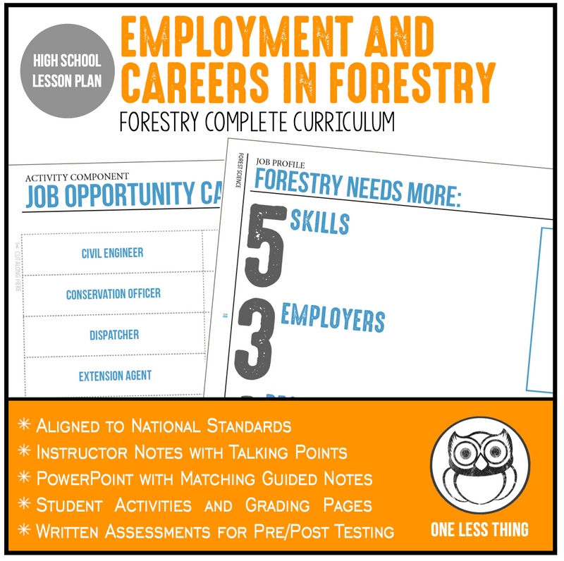 Load image into Gallery viewer, CCFOR01.3 Employment and Careers, Forestry Complete Curriculum