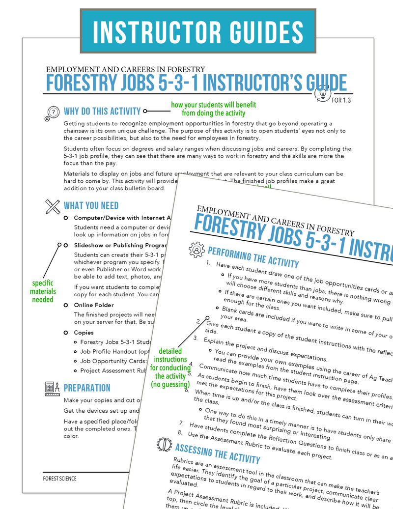 Load image into Gallery viewer, CCFOR01.3 Employment and Careers, Forestry Complete Curriculum
