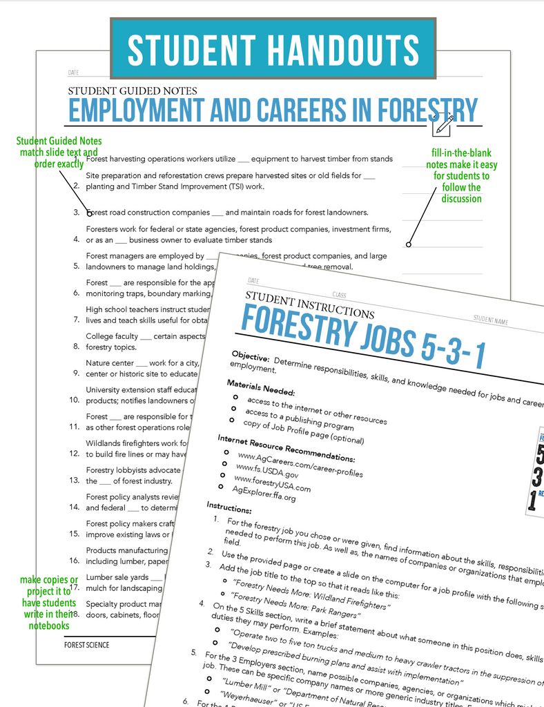 CCFOR01.3 Employment and Careers, Forestry Complete Curriculum