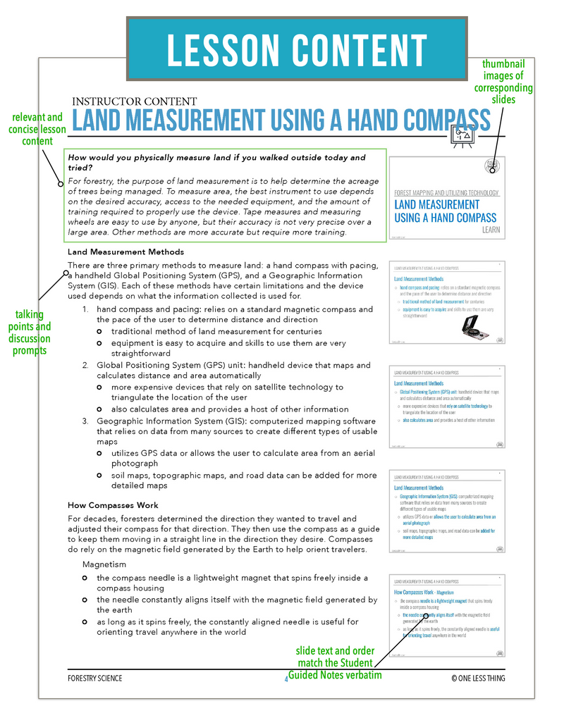Load image into Gallery viewer, CCFOR11.1 Land Measurement with a Compass, Forestry Complete Curriculum