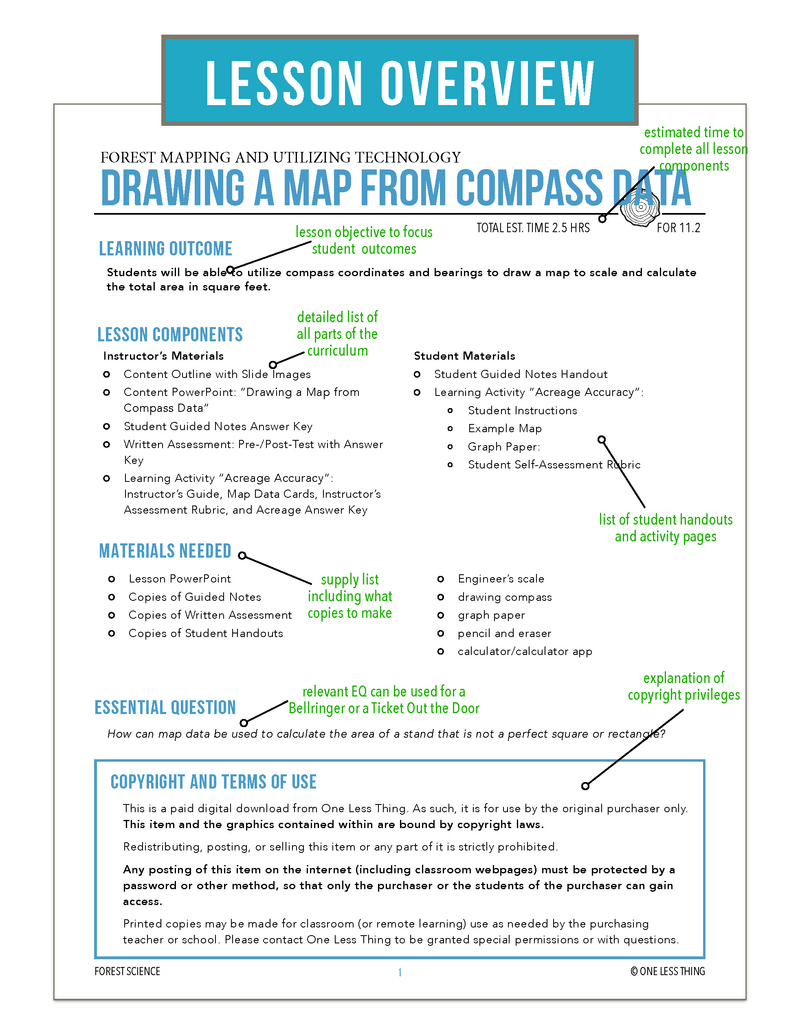 Load image into Gallery viewer, CCFOR11.2 Drawing a Map from Compass Data, Forestry Complete Curriculum
