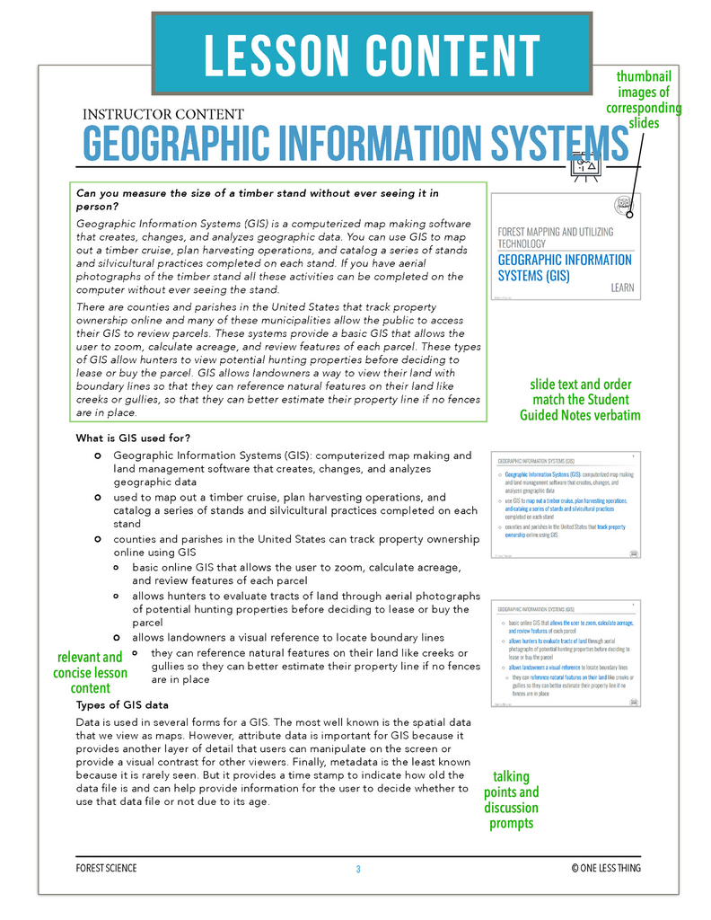 CCFOR11.4 Geographic Information Systems, Forestry Complete Curriculum