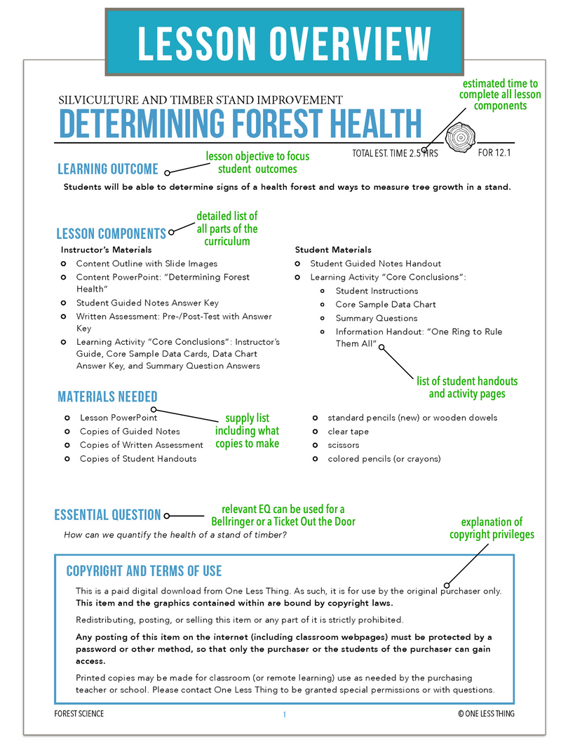 Load image into Gallery viewer, CCFOR12.1 Determining Forest Health, Forestry Complete Curriculum