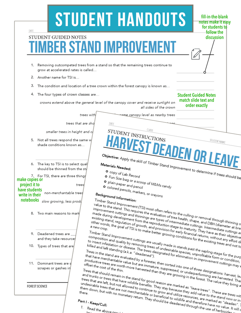 Load image into Gallery viewer, CCFOR12.3 Timber Stand Improvement, Forestry Complete Curriculum