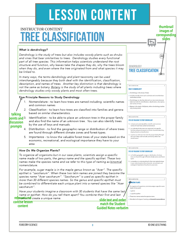 CCFOR03.3 Tree Classification, Forestry Complete Curriculum