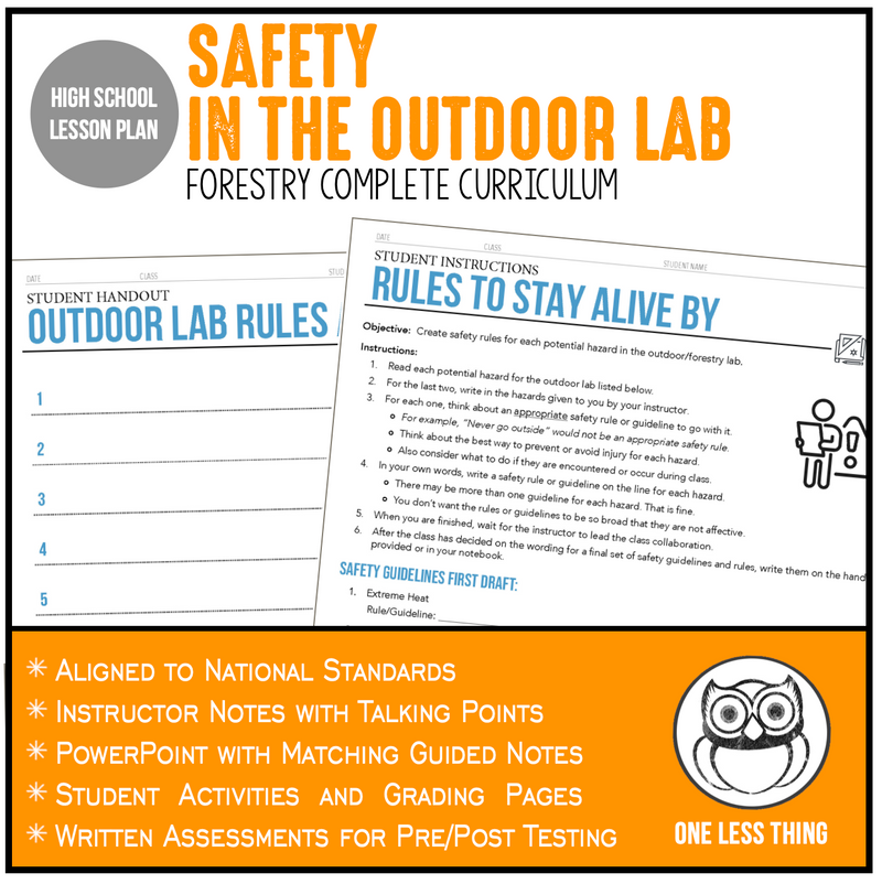 Load image into Gallery viewer, CCFOR04.1 Safety in the Outdoor Lab, Forestry Complete Curriculum