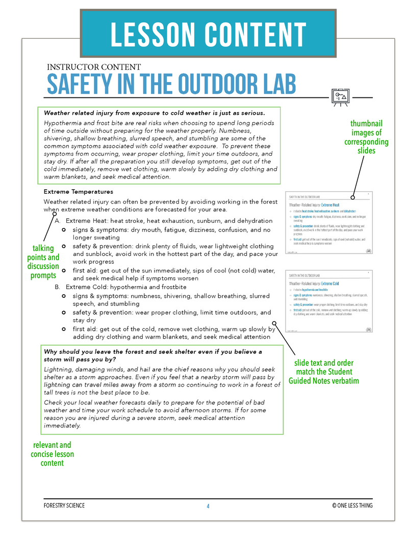Load image into Gallery viewer, CCFOR04.1 Safety in the Outdoor Lab, Forestry Complete Curriculum