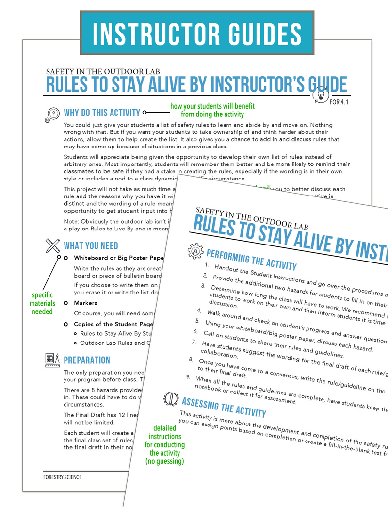 Load image into Gallery viewer, CCFOR04.1 Safety in the Outdoor Lab, Forestry Complete Curriculum
