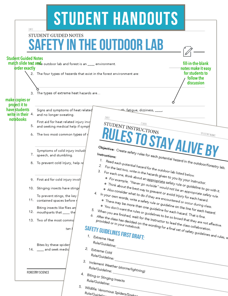 Load image into Gallery viewer, CCFOR04.1 Safety in the Outdoor Lab, Forestry Complete Curriculum