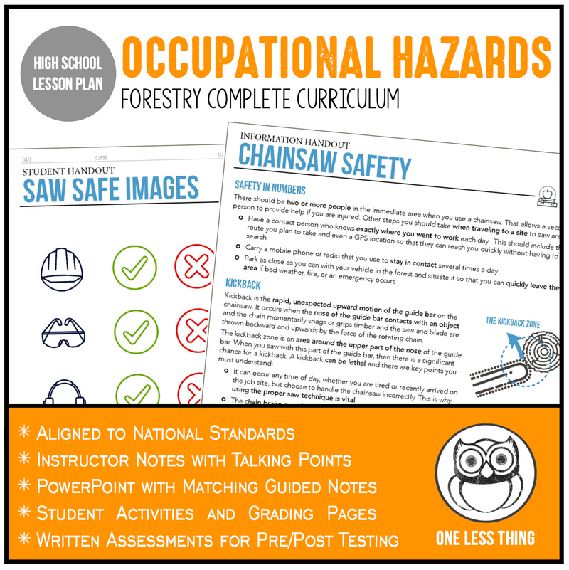 Load image into Gallery viewer, CCFOR04.2 Occupational Hazards, Forestry Complete Curriculum