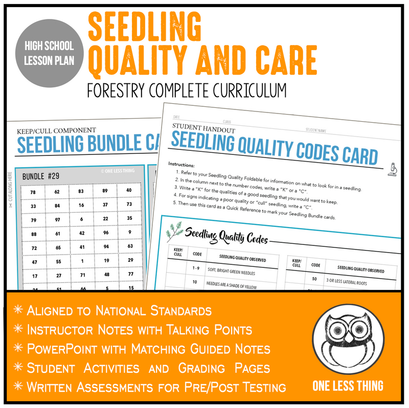 Load image into Gallery viewer, CCFOR05.3 Seedling Quality and Care, Forestry Complete Curriculum