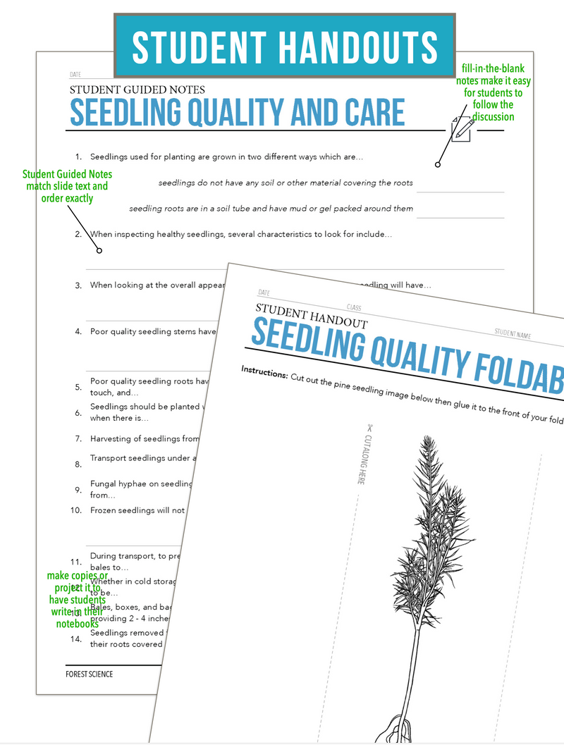 Load image into Gallery viewer, CCFOR05.3 Seedling Quality and Care, Forestry Complete Curriculum