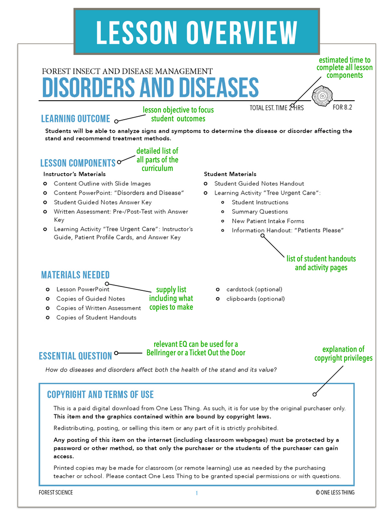 Load image into Gallery viewer, CCFOR08.2 Disorders and Diseases, Forestry Complete Curriculum