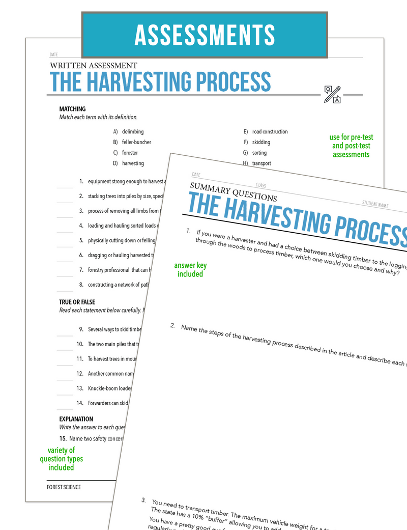 Load image into Gallery viewer, CCFOR09.1 The Harvesting Process, Forestry Complete Curriculum