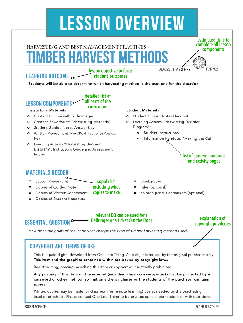 Load image into Gallery viewer, CCFOR09.2 Timber Harvest Methods, Forestry Complete Curriculum