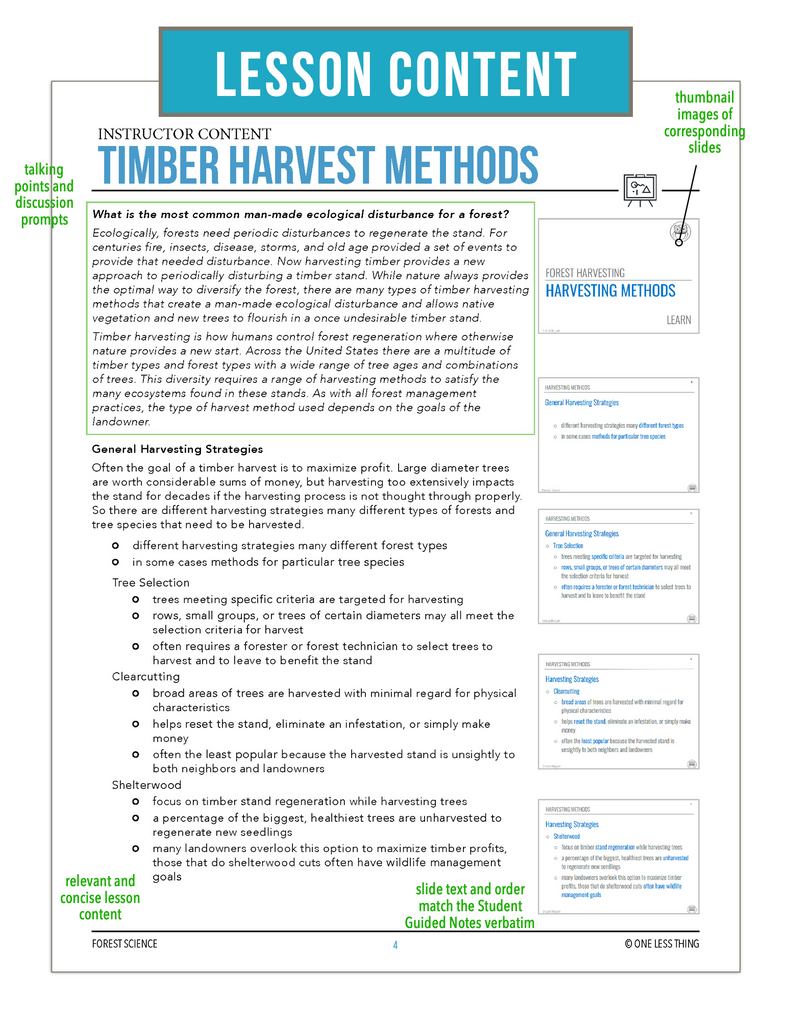 CCFOR09.2 Timber Harvest Methods, Forestry Complete Curriculum