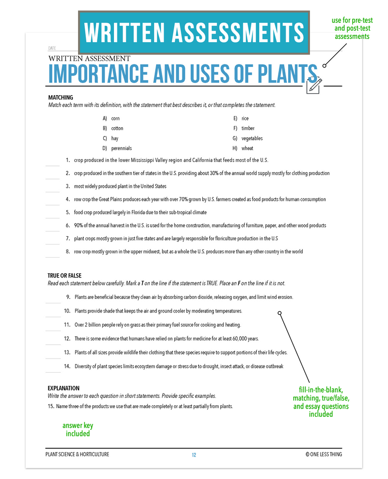 Load image into Gallery viewer, CCPLT02.2 Importance and Uses of Plants, Plant Science Complete Curriculum