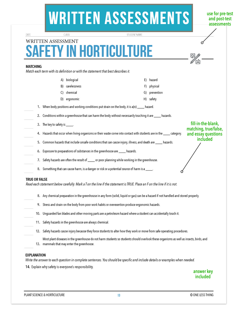 Load image into Gallery viewer, CCPLT02.4 Safety in Horticulture, Plant Science Complete Curriculum