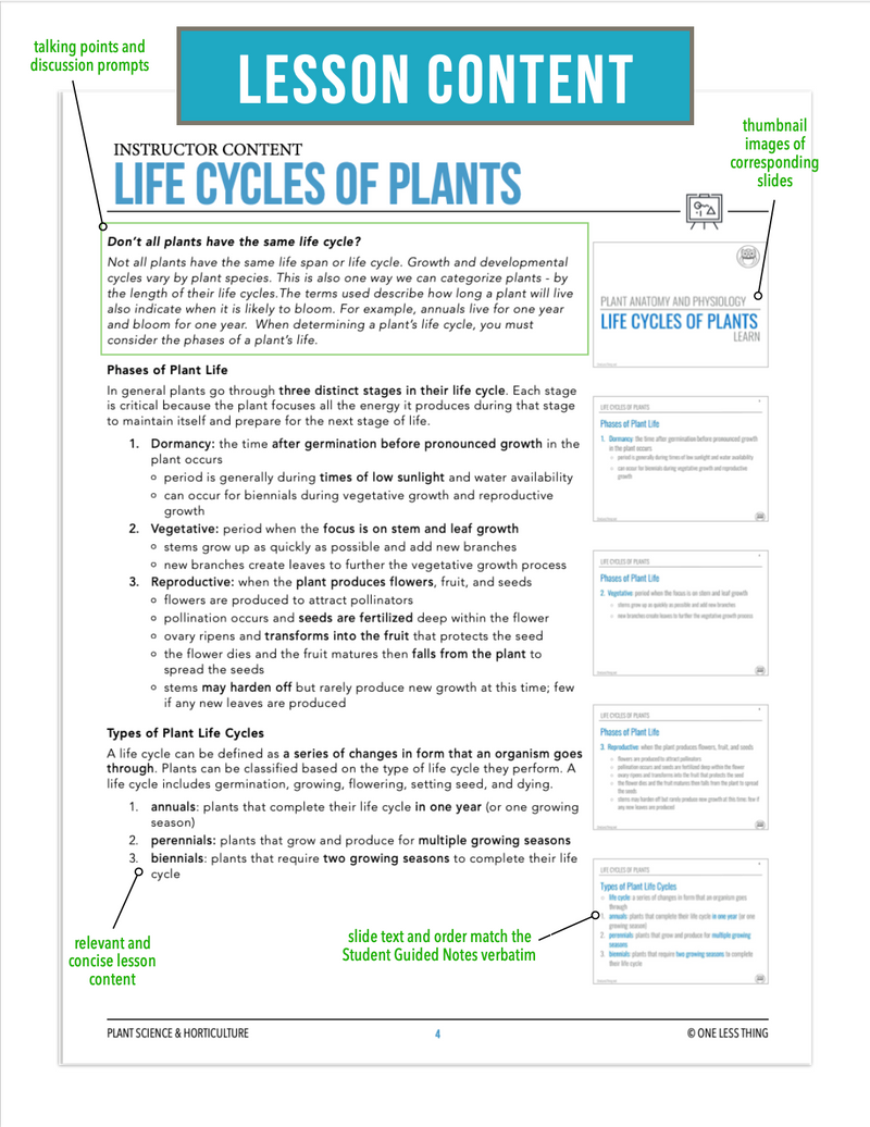Load image into Gallery viewer, CCPLT03.1 Life Cycles of Plants, Plant Science Complete Curriculum