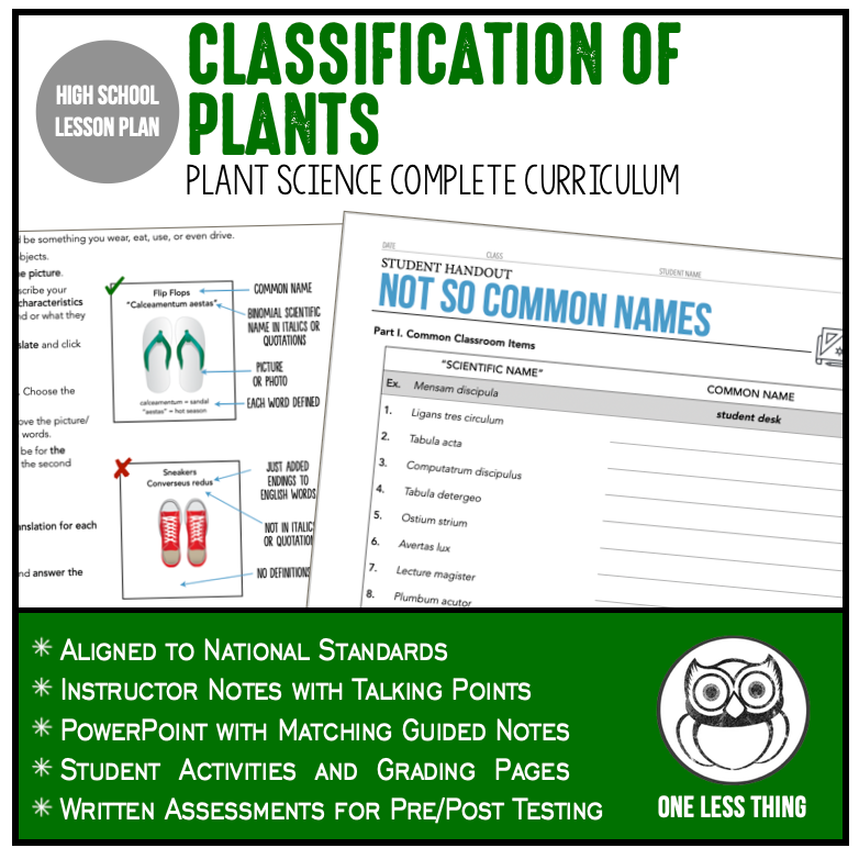 CCPLT03.3 Classification of Plants, Plant Science Complete Curriculum