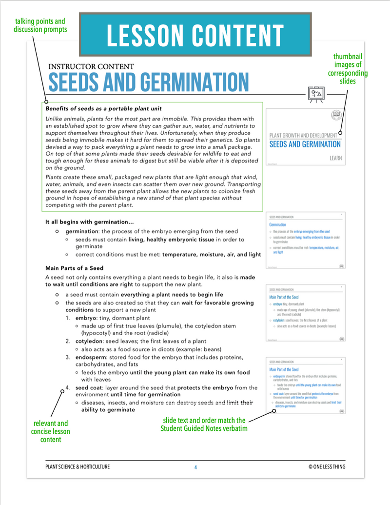 Load image into Gallery viewer, CCPLT04.1 Seeds and Germination, Plant Science Complete Curriculum