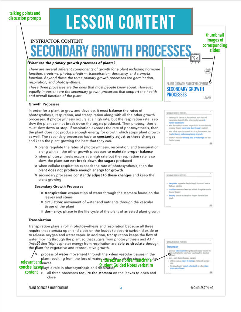 CCPLT04.2 Secondary Growth Processes, Plant Science Complete Curriculum