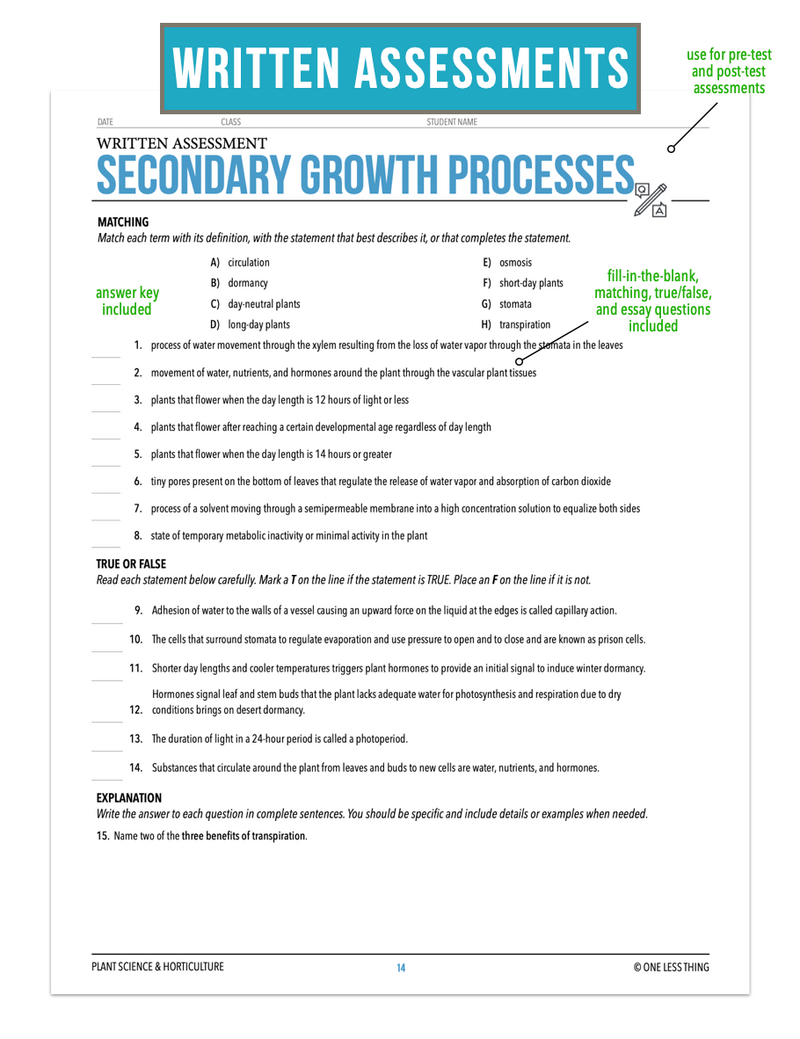 Load image into Gallery viewer, CCPLT04.2 Secondary Growth Processes, Plant Science Complete Curriculum