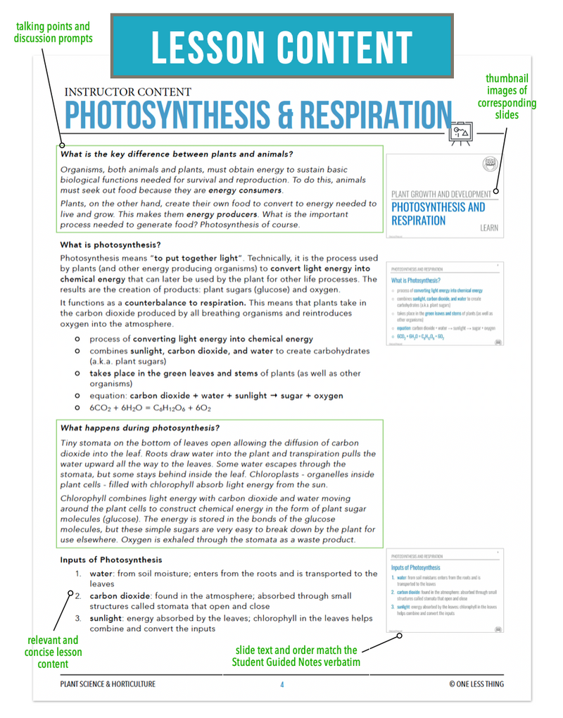 Load image into Gallery viewer, CCPLT04.3 Photosynthesis and Respiration, Plant Science Complete Curriculum