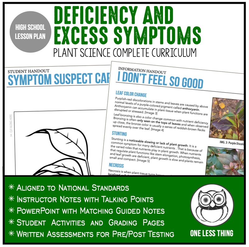 Load image into Gallery viewer, CCPLT07.2 Deficiency and Excess Symptoms, Plant Science Complete Curriculum