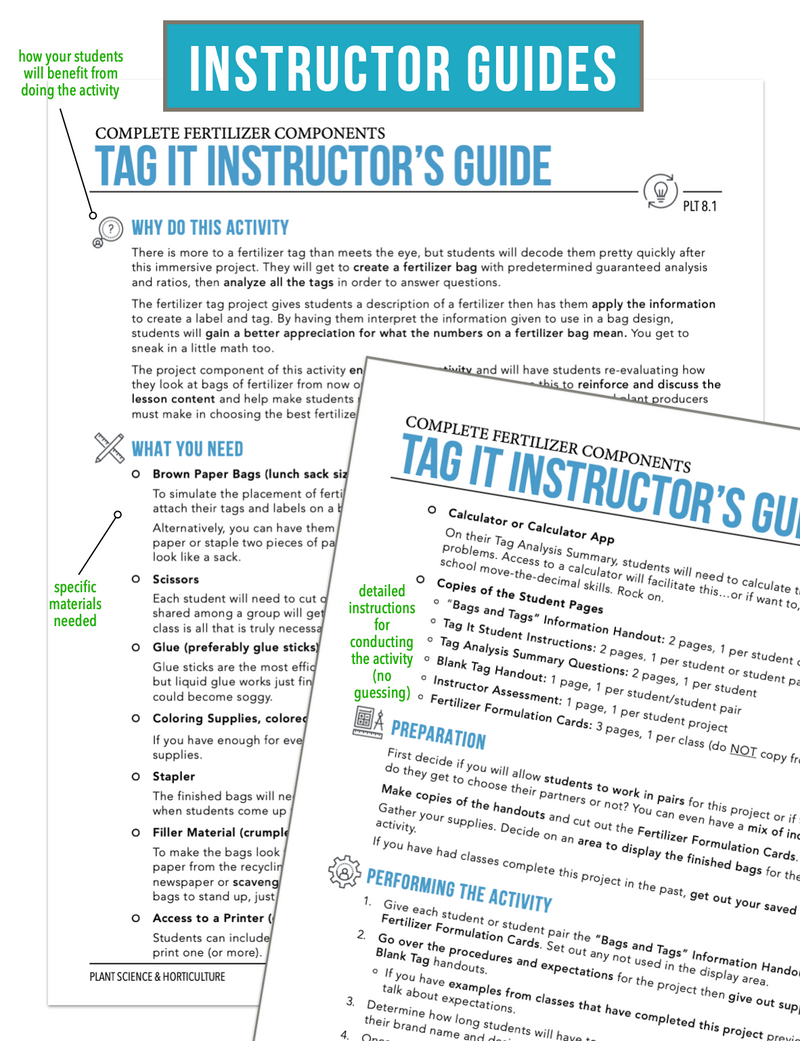 Load image into Gallery viewer, CCPLT08.1 Complete Fertilizer Components, Plant Science Complete Curriculum