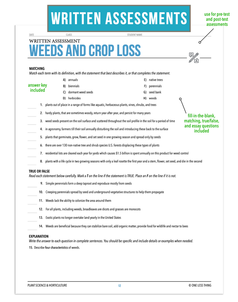 Load image into Gallery viewer, CCPLT09.1 Weeds and Crop Loss, Plant Science Complete Curriculum