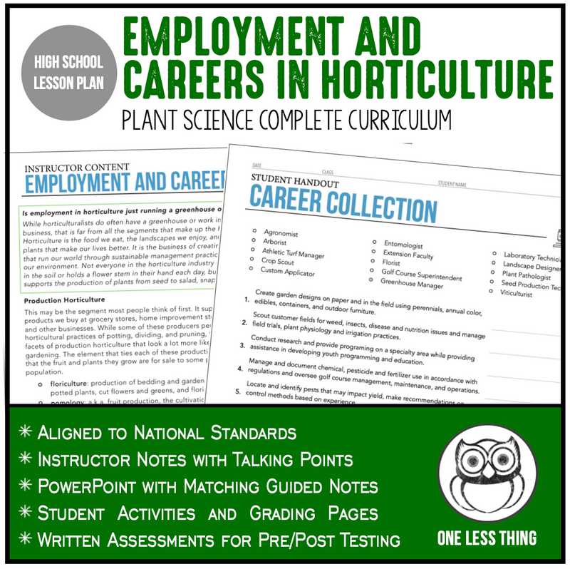 Load image into Gallery viewer, CCPLT01.3 Employment and Careers in Horticulture, Plant Science Complete Curriculum
