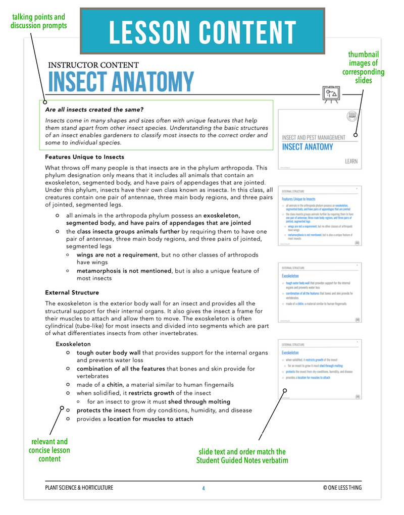Load image into Gallery viewer, CCPLT10.1 Insect Anatomy, Plant Science Complete Curriculum