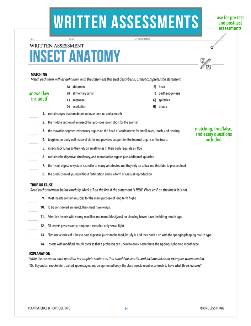 Load image into Gallery viewer, CCPLT10.1 Insect Anatomy, Plant Science Complete Curriculum