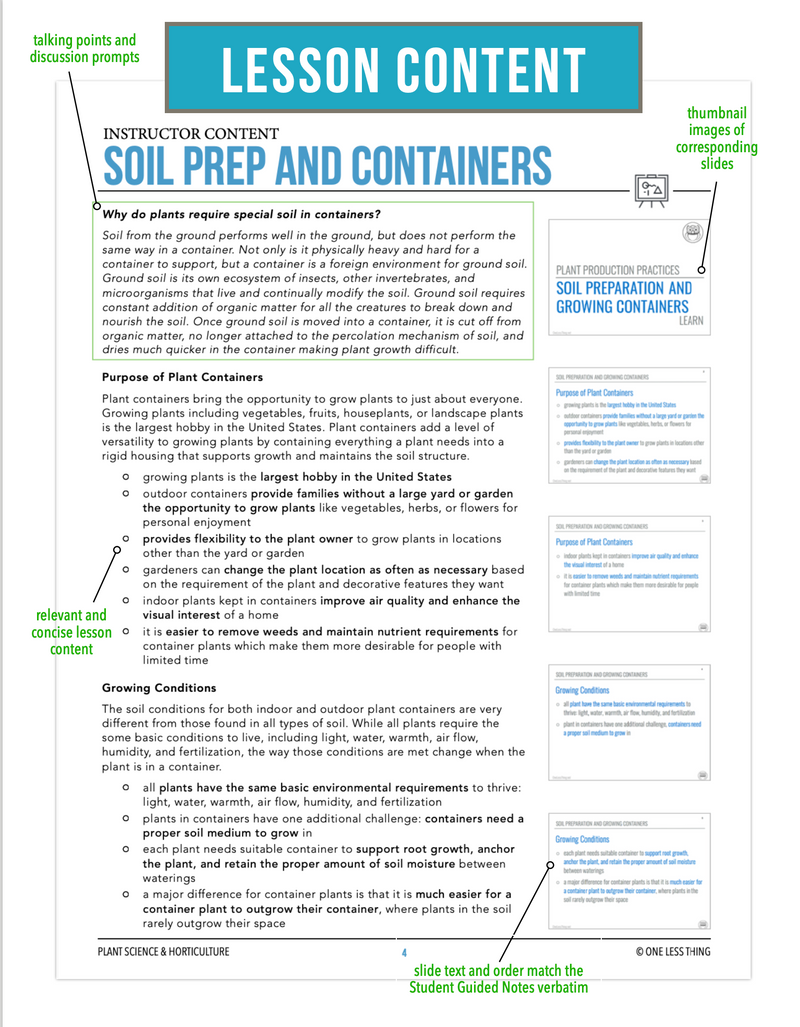 Load image into Gallery viewer, CCPLT12.2 Soil Prep and Containers, Plant Science Complete Curriculum