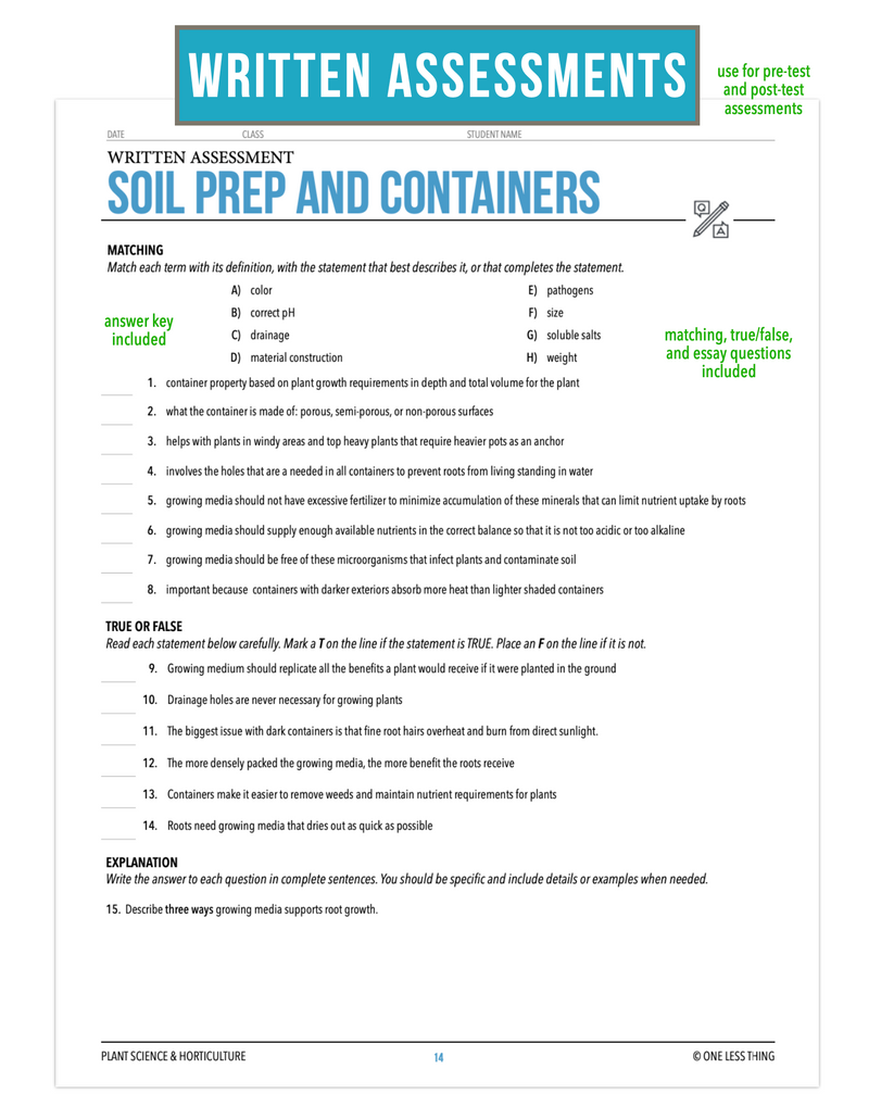 Load image into Gallery viewer, CCPLT12.2 Soil Prep and Containers, Plant Science Complete Curriculum