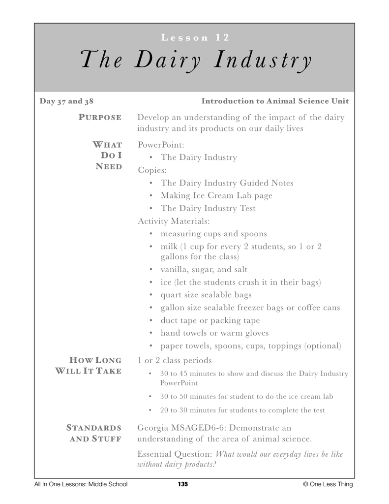 Load image into Gallery viewer, 6-12 The Dairy Industry, Lesson Plan Download