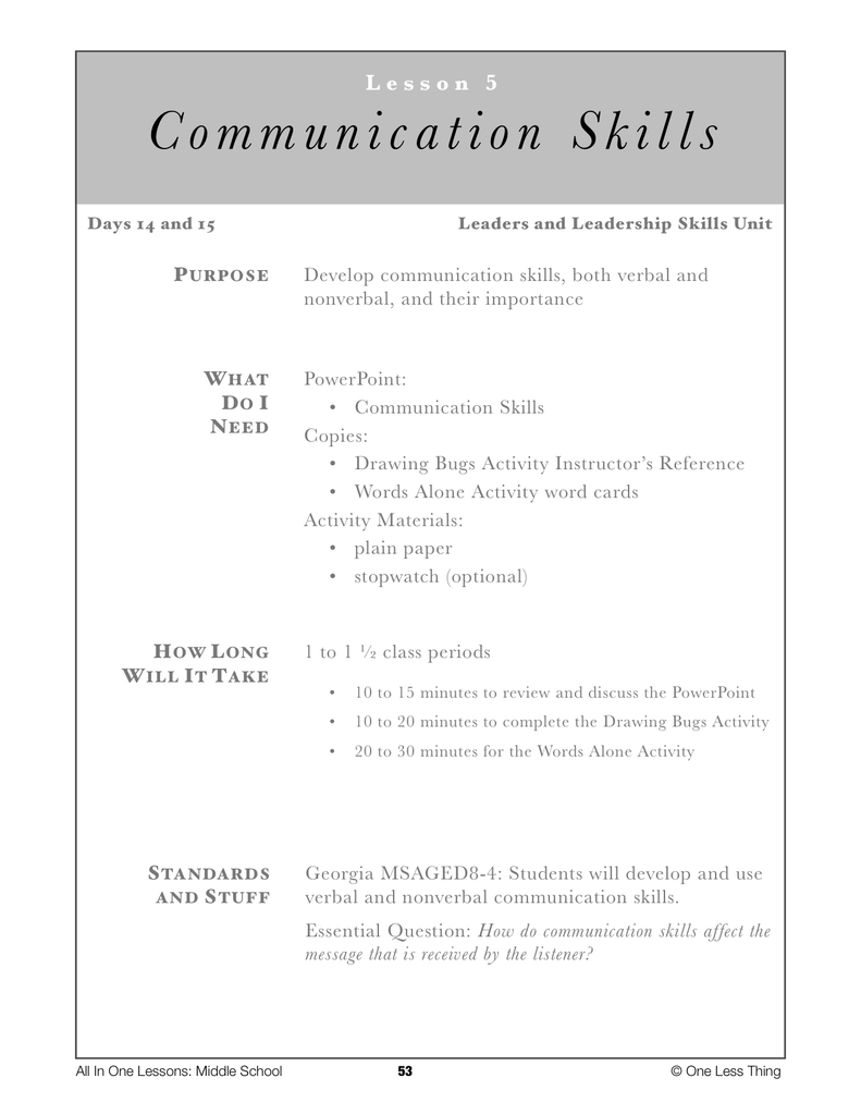 Load image into Gallery viewer, 8-05 Communication Skills, Lesson Plan Download
