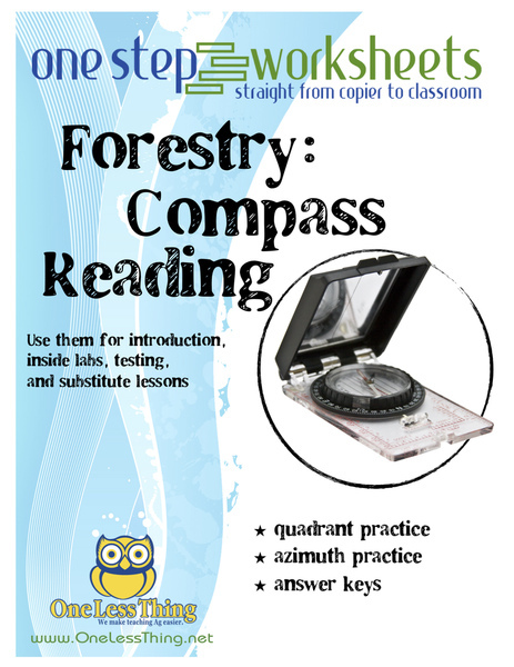 Compass Reading, One Step Worksheet Downloads