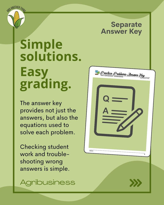 And Another Thing MATH APPLICATION, Agribusiness CONVERSIONS (ANNUAL)