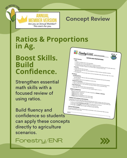 And Another Thing MATH APPLICATION, Forestry ENR RATIOS (ANNUAL)