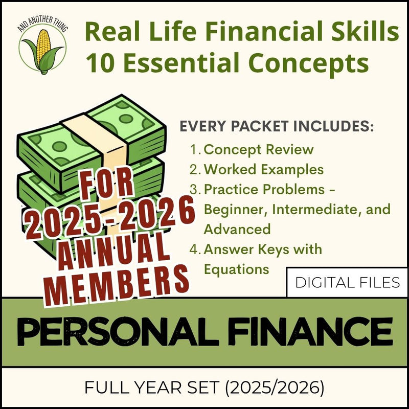 Load image into Gallery viewer, And Another Thing PERSONAL FINANCE, Full Year Set (26/26 Annual Members)
