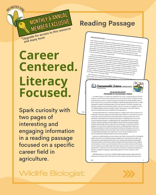 And Another Thing CAREER PROFILE, Wildlife Biologist (ANNUAL)