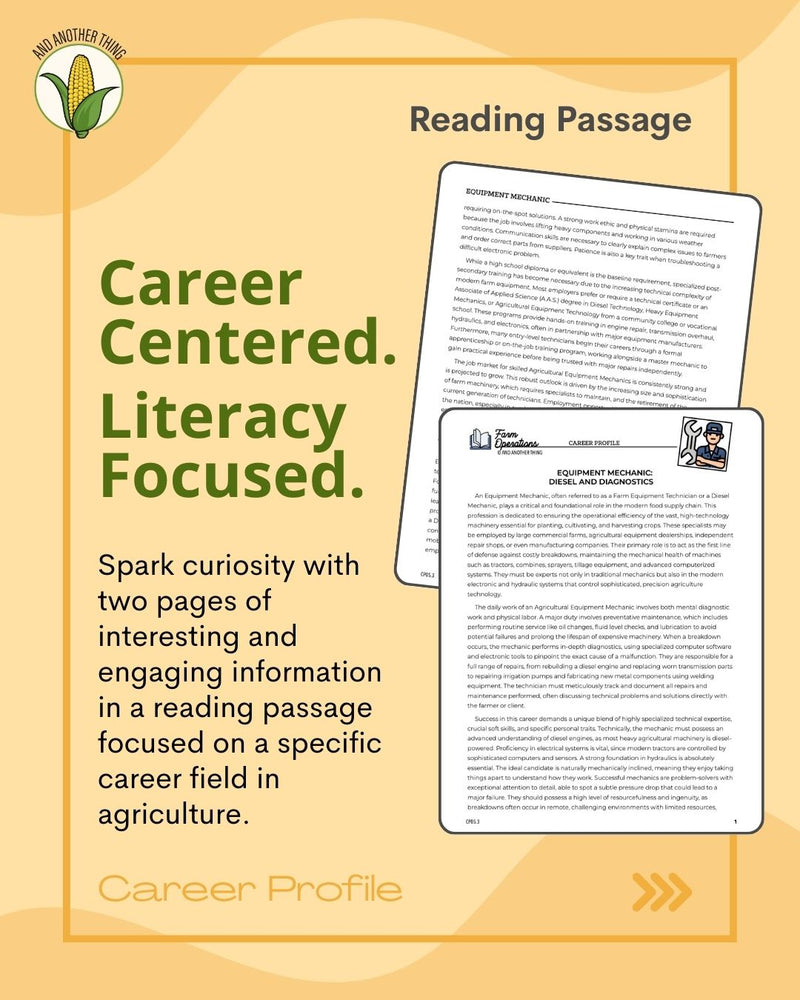 Load image into Gallery viewer, And Another Thing CAREER PROFILE, Equipment Mechanic (ANNUAL)
