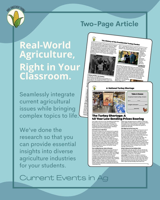 And Another Thing CURRENT EVENTS, Turkey Shortage (FREE)