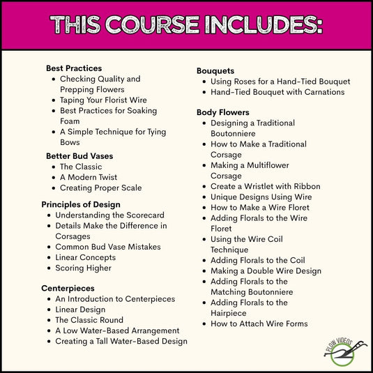 PLOW Video Tutorials, FLORAL DESIGN ONLY