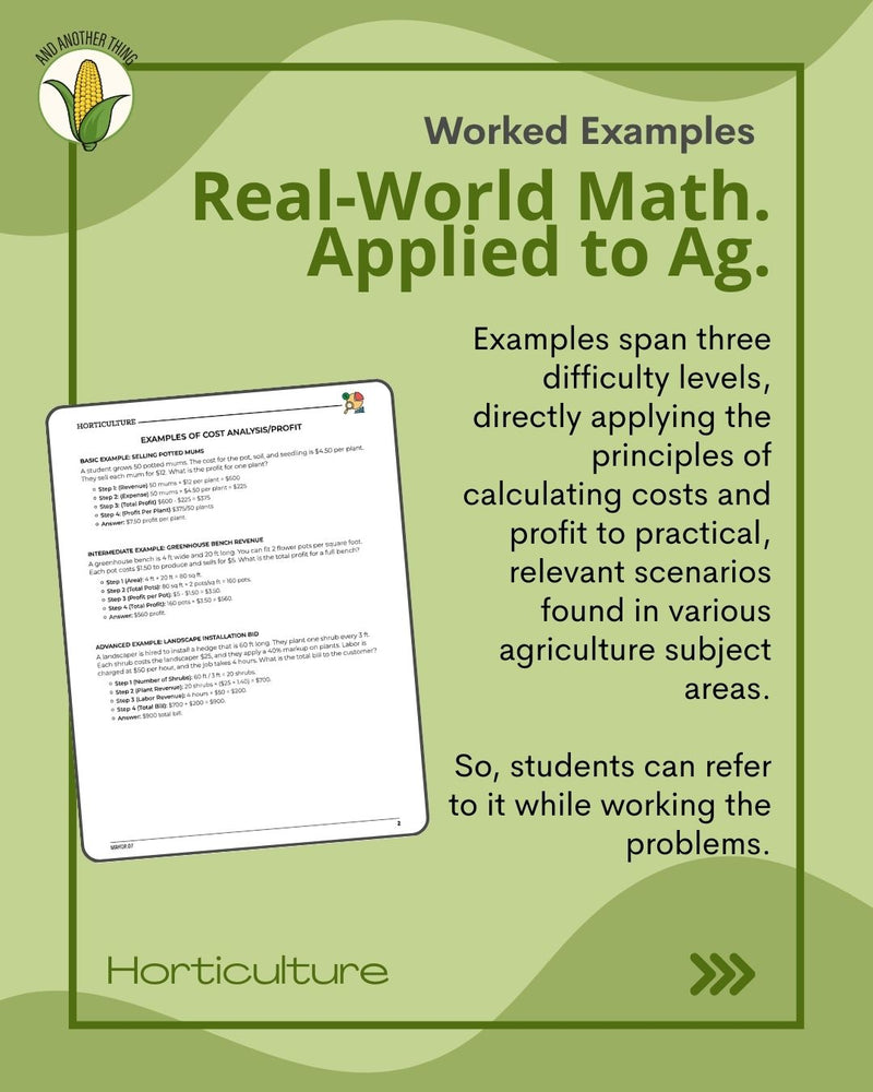 Load image into Gallery viewer, And Another Thing MATH APPLICATION, Horticulture PROFIT (ANNUAL)
