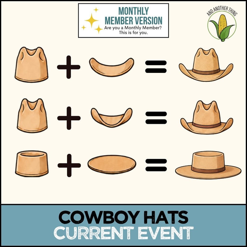 Load image into Gallery viewer, And Another Thing CURRENT EVENTS, Cowboy Hats (MONTHLY)
