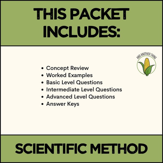 And Another Thing SCIENCE CONCEPTS, The Scientific Method (FREE SAMPLE)