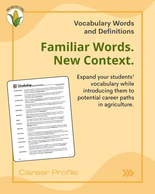 And Another Thing CAREER PROFILE, Equipment Mechanic (ANNUAL)